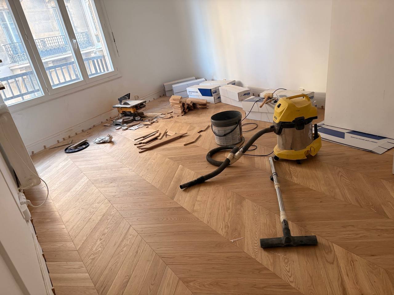 Parquet massif chêne blond