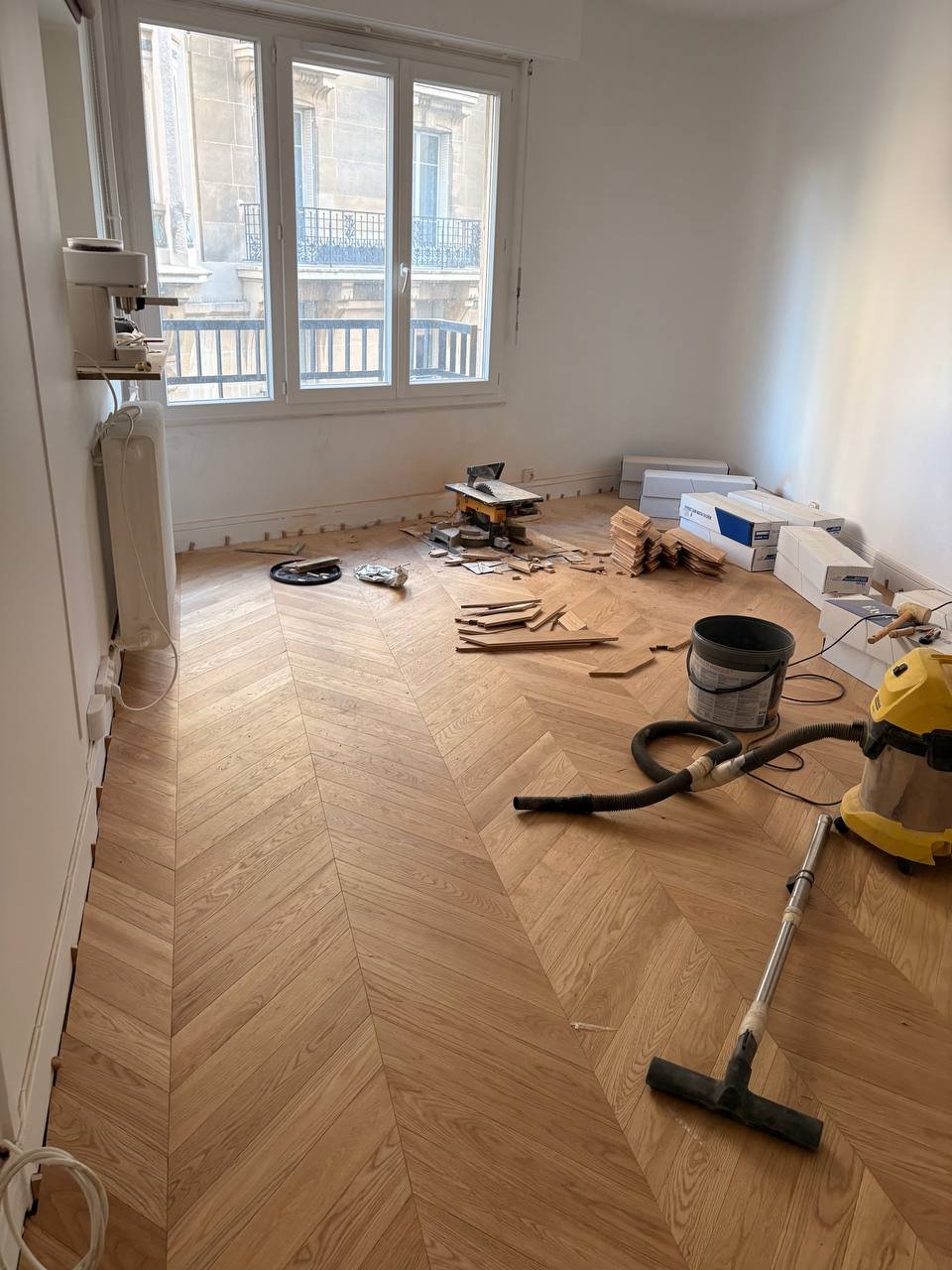 Parquet massif chêne blond
